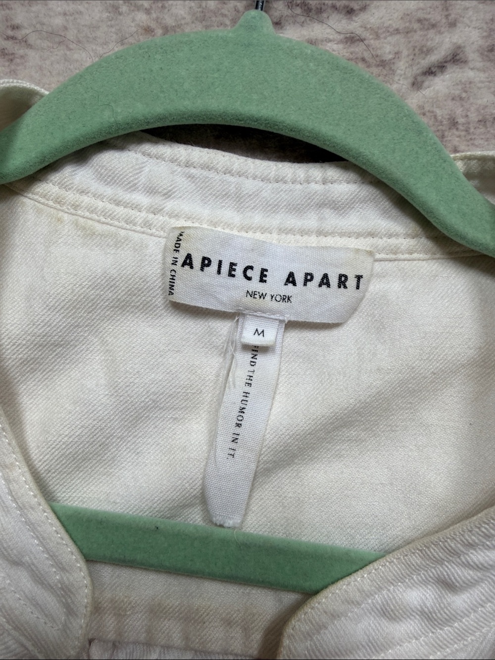 APIECE APART - White Tiered Button-Front Dress - Picture 3 of 3